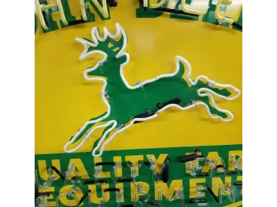New John Deere Quality Farm Equipment Porcelain Neon Sign 48"W x 37"H