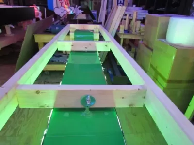 New John Deere Double-sided Porcelain Neon with Privilege Panel  76"W x 32"H