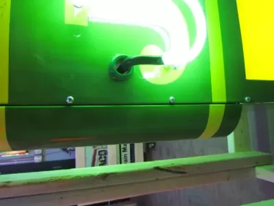 New John Deere Double-sided Porcelain Neon with Privilege Panel  76"W x 32"H