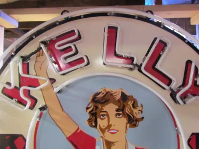 New Single-Sided Kelly Tires Porcelain Neon Sign 48" Diameter