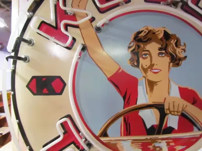 New Single-Sided Kelly Tires Porcelain Neon Sign 48" Diameter