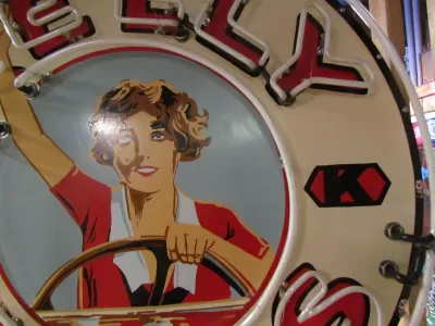 New Single-Sided Kelly Tires Porcelain Neon Sign 48" Diameter