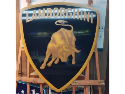 New Lamborghini Porcelain Neon Sign 60"W x 48"H
