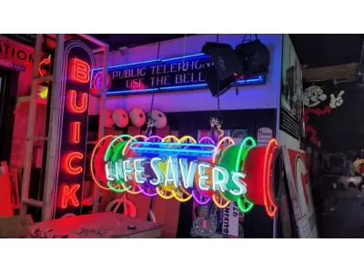 New Lifesavers 3D Painted Neon Sign 62"W x 21"D 