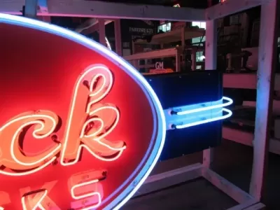 New Mack Trucks Double-Sided Porcelain Neon Sign with Bullnose 10 FT W  x 3 FT H