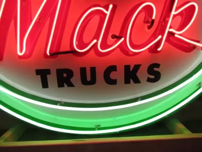 New Mack Trucks Porcelain Neon Sign 72" Diameter