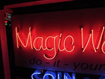 New Animated Magic Wand Car Wash Porcelain Neon Sign 8 FT W x 4 FT H