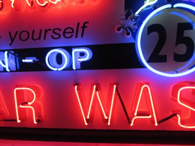 New Animated Magic Wand Car Wash Porcelain Neon Sign 8 FT W x 4 FT H