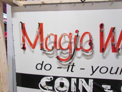 New Animated Magic Wand Car Wash Porcelain Neon Sign 8 FT W x 4 FT H