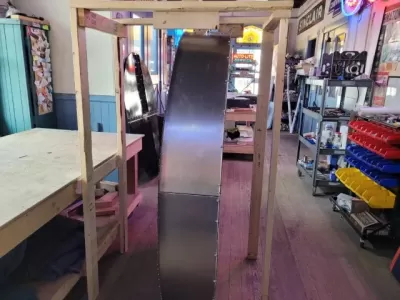 New Mercedes Benz Double-Sided Porcelain Neon Sign 72 IN Diameter with New Aged Steel Can 