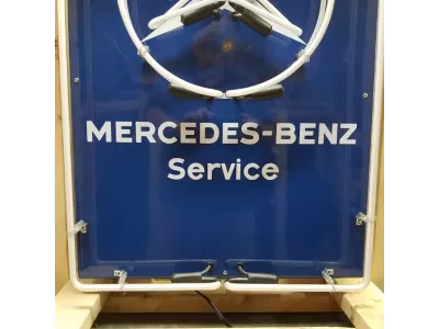 New Mercedes-Benz Service Porcelain Neon Sign 23"W x 34"H