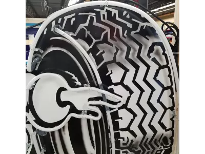 New Michelin Man Porcelain Neon Sign 75 IN W x 60 IN H