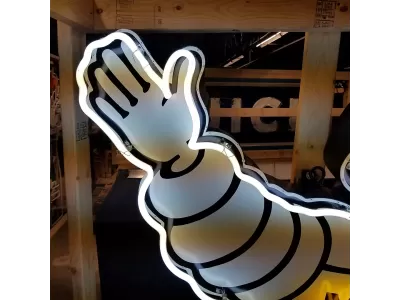 New Michelin Man Porcelain Neon Sign 75 IN W x 60 IN H