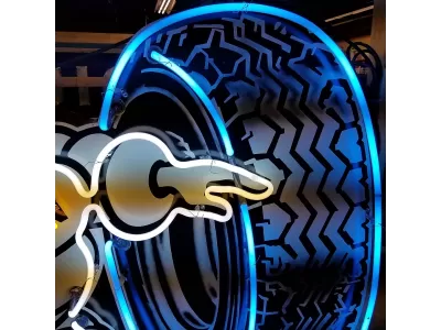 New Michelin Man Porcelain Neon Sign 75 IN W x 60 IN H