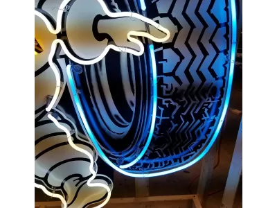 New Michelin Man Porcelain Neon Sign 75 IN W x 60 IN H