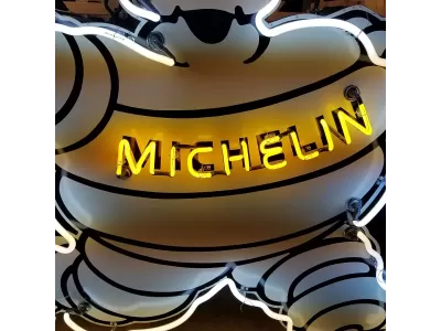 New Michelin Man Porcelain Neon Sign 75 IN W x 60 IN H