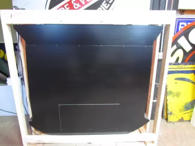 Original Porcelain Mobilgas Shield Sign w/Neon  52 IN W x 54 IN H 