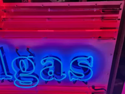 Original Mobilgas Gargoyle Porcelain Animated Neon Sign 72" W x 42 IN H