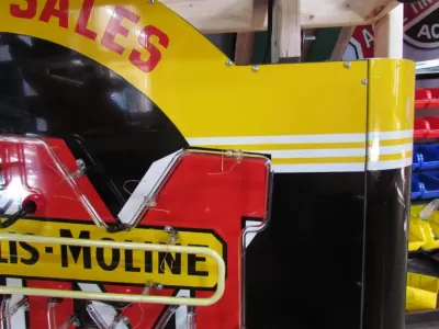 New Minneapolis Moline Double-Sided Porcelain Neon Sign with Bullnose Ends 60"W x 42"H