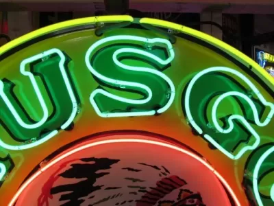 New Musgo Porcelain Neon Sign 60 IN Diameter