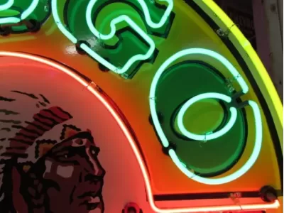 New Musgo Porcelain Neon Sign 60 IN Diameter