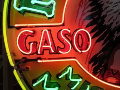 New Musgo Porcelain Neon Sign 60 IN Diameter