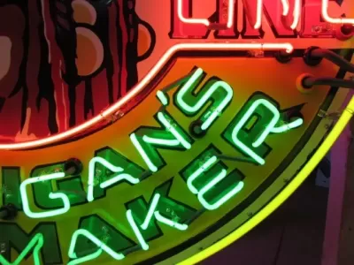 New Musgo Porcelain Neon Sign 60 IN Diameter