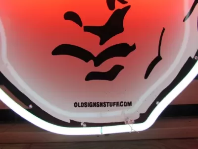 New Single-Sided Oilzum Porcelain Neon Sign 48"W x 48"H