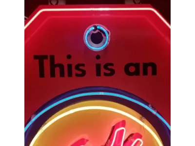 New Chevrolet "OK Used Cars" Single-Sided Keytag Porcelain Neon Sign 40"W x 72"H 