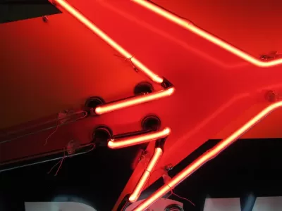 New Oldsmobile Rocket Animated Porcelain Sign with Neon 72 IN W x 38 IN H 