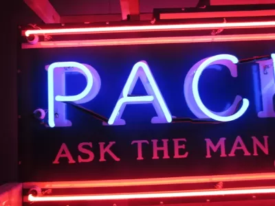 New Double-sided Porcelain Neon Packard Sign 72 IN W x 28 IN H