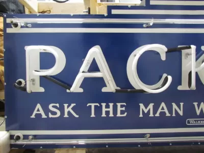 New Double-sided Porcelain Neon Packard Sign 72 IN W x 28 IN H