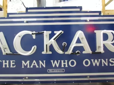 New Double-sided Porcelain Neon Packard Sign 72 IN W x 28 IN H