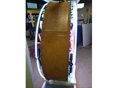 New Packard Double-Sided Porcelain Sign w/Aged Steel Can & Neon 48 IN Diameter