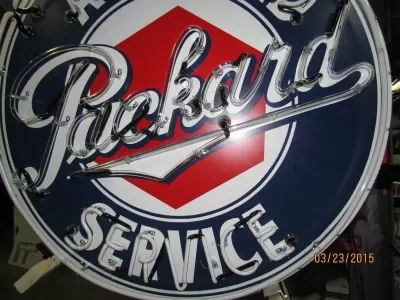  New Packard Porcelain Sign with Neon 72 IN Diameter