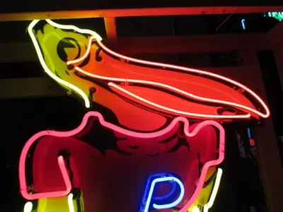 New PDQ Petrol  SS Porcelain Neon 59 IN W  x 72 IN H