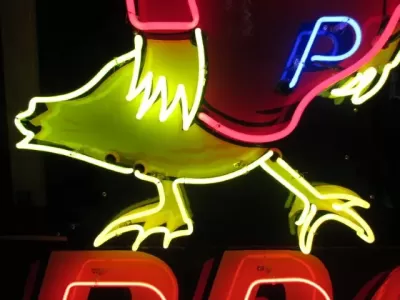 New PDQ Petrol  SS Porcelain Neon 59 IN W  x 72 IN H