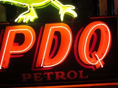 New PDQ Petrol  SS Porcelain Neon 59 IN W  x 72 IN H