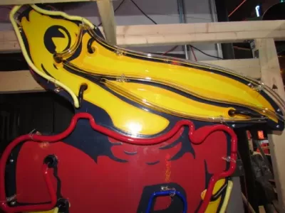 New PDQ Petrol  SS Porcelain Neon 59 IN W  x 72 IN H