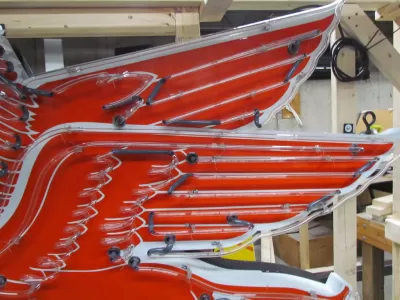 New Large Left Facing Mobil Pegasus Cookie Cutter Painted Neon Sign 96"W x70"H