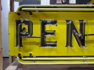 New Pennzoil Porcelain Neon Sign 72" W x 28" H 