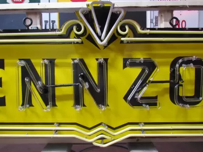 New Pennzoil Porcelain Neon Sign 72" W x 28" H 