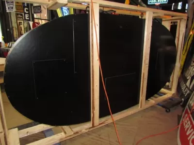 Original Pennzoil Porcelain Sign with Neon 6 FT Wide x 42 IN High