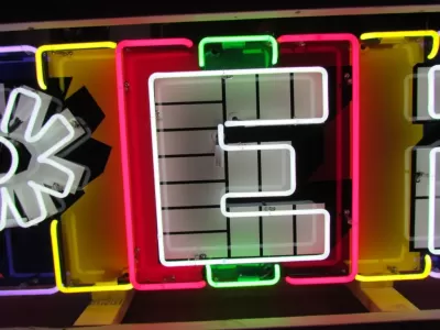 New PEZ Candy Wrapper Single-sided Painted Neon Sign 72 IN W x 24 IN H 