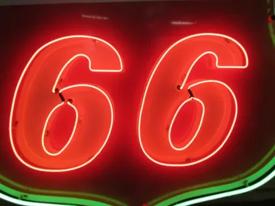 Original Phillips 66 Red/White Porcelain Neon Sign 6 FT Diameter