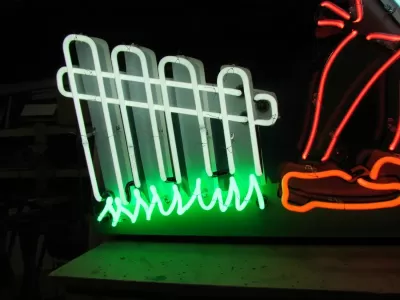 New Howard Johnson's Pieman Painted Neon Sign 8 1/2 Ft W x 60"H