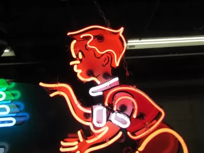 New Howard Johnson's Pieman Painted Neon Sign 8 1/2 Ft W x 60"H