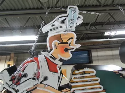 New Howard Johnson's Pieman Painted Neon Sign 8 1/2 Ft W x 60"H