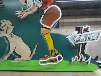 New Howard Johnson's Pieman Painted Neon Sign 8 1/2 Ft W x 60"H