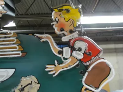 New Howard Johnson's Pieman Painted Neon Sign 8 1/2 Ft W x 60"H